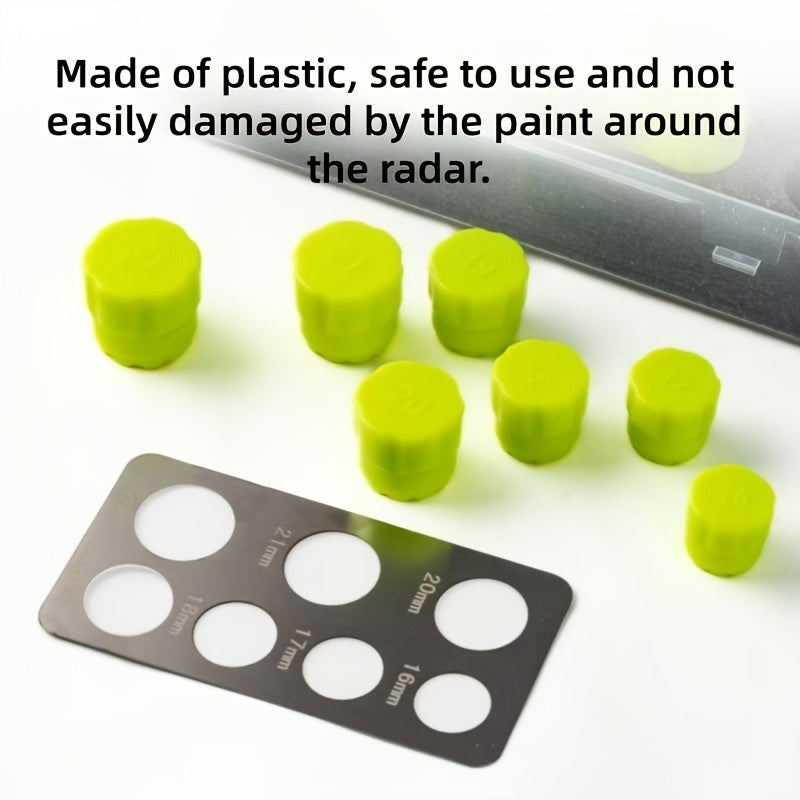 Vinyl Wrap Install Accessories, 16-22mm Sensor Hole Cutter Set, Car Radar Hole Cutting Tool, for Cutting Radar Sensor Holes in Tint Film & PPF