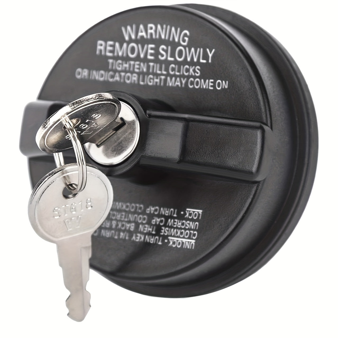 Locking Fuel Tank Cap with 2 Keys, Compatible with Toyota FJ Cruiser, Chevy Camaro, Honda Nissan Acura Mazda Cadillac GMC & More, Multi-Functional Locking Gas Cap, Replace #10504 77300-47020