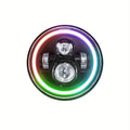 7-Inch Headlight Round Headlight with High/Low Beam and Daytime Running Light, Colored Angle Eye Light, Suitable for Cars and Motorcycles, No Battery Included