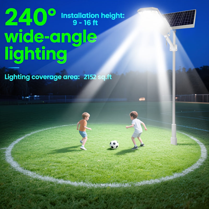 Outdoor Super Bright Engineering Grade Solar Light, 18000mAh Large Capacity Battery, Thickened Durable Aluminum Alloy Housing, Curved Wide Angle Illumination, Wider Lighting Area, High Quality Solar LED Street Light