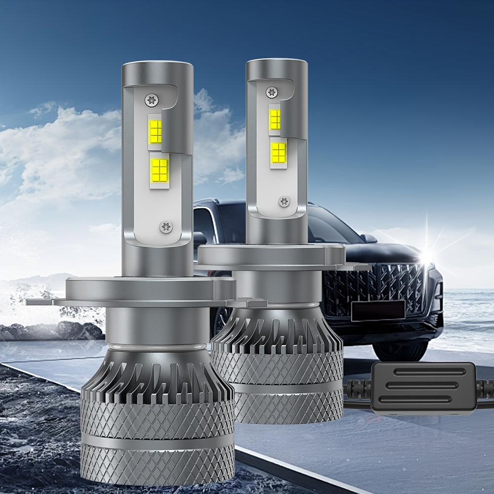 2PCS LED Car Headlights, Compatible with 9006/9005/9012, H11/H4/H1/H7 - 29500LM, 240W Power, 6500K High/Low Beam, Cool White Light, Plug-and-Play System, Built-in & External Driver, No Battery Needed