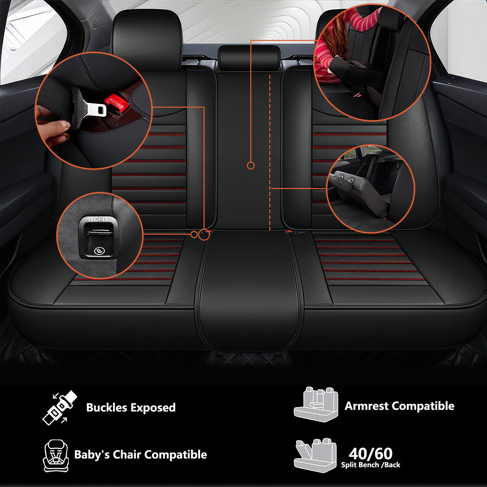 Full Coverage Car Seat Covers, Seat Covers for Sedan, SUV, Pickup Truck, Auto Seat Covers, Car Seat Cushions, 5-Seat Multi-Color Options Seat Covers