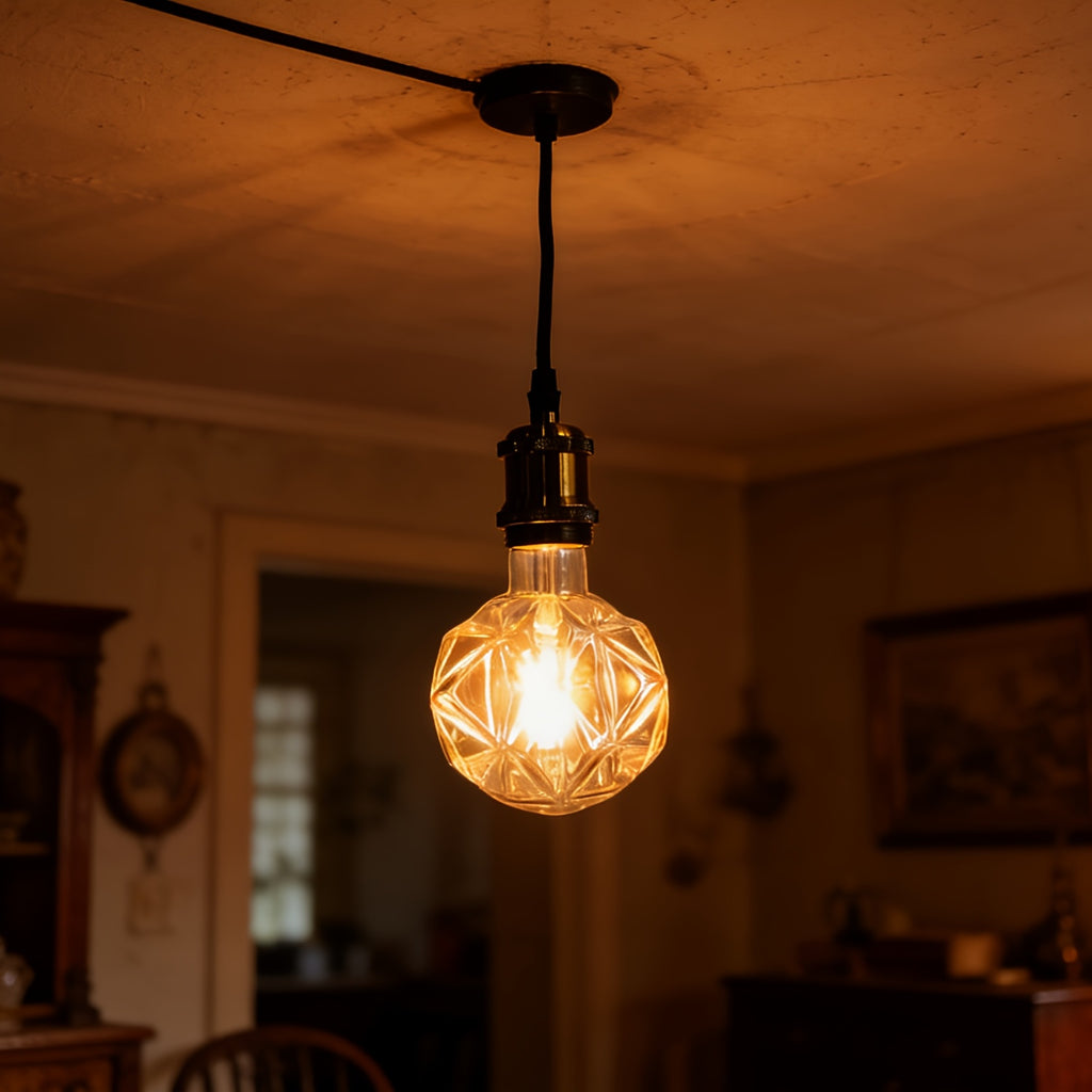 1 piece, vintage LED large lotus bulb G120, 4W 2700K warm light equivalent to 40W, 120V E26 decorative Edison bulb, stone-shaped bulb