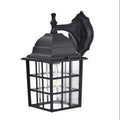 One-Piece Dusk to Dawn Sensor Light Fixture Outdoor Wall Light Wall Mount Modern Matte Black Front Porch Light with Clear Glass (Bulb Not Included)