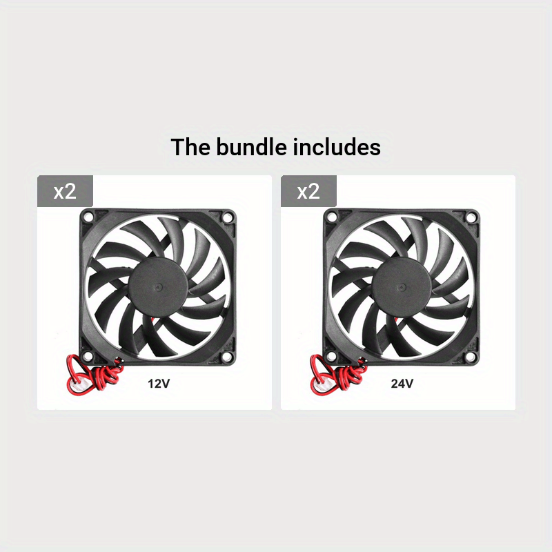 80mm Black Cooling Fan DC 5V 12V 24V 80mm×80mm×10mm 8010 DC Cooling Fan