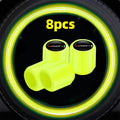 2025 New First Release 8-Pack Fluorescent Valve Caps with Sport Logo, Durable Material Structure, Snug Fit for Valve Core Protection - Suitable for Car, Motorcycle and Other Vehicle Valve Stems