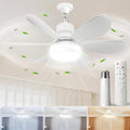 Sofucor 1 Piece 20" Flush Mount Ceiling Fan with Light, Remote Control, Small Ceiling Fan with Light, Timing & Dimmable 3 Colors, E26 Base Ceiling Fan, Ideal for Bedroom, Living Room, Garage, Kitchen