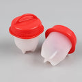 2-Piece Non-Stick Silicone Egg Cooker, Easy Boiling & Steaming Kitchen Gadget for Perfectly Cooked Eggs