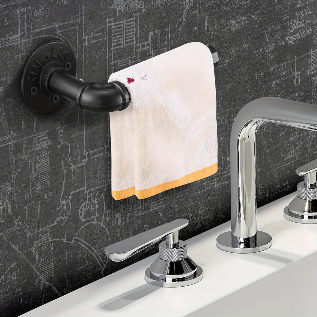 Vintage Style Pipe Tissue Holder - Industrial Style Toilet Paper Holder, Creative Wall Mount for Bathroom
