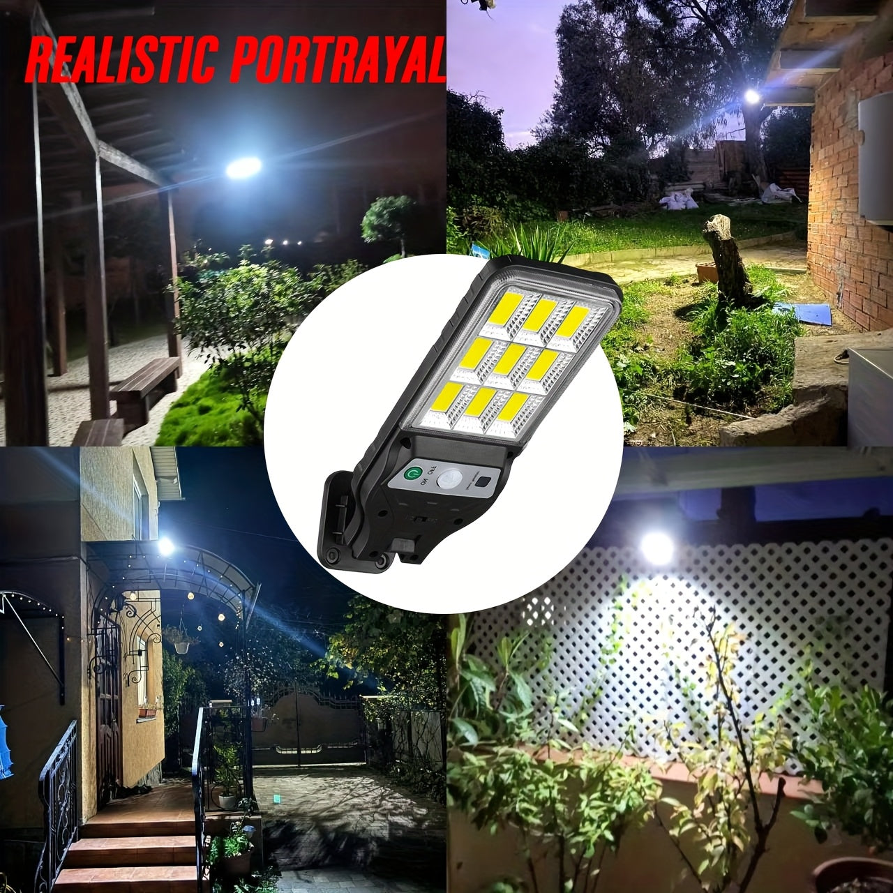 1/2 Pack COB Solar Exterior Wall Light, Smart Motion Sensor Switch, 3 Lighting Modes, Solar Charging Outdoor Street Light, Perfect for Outdoor Garden Lighting, Garden, Patio, Street Light, Porch Light, Home Lighting