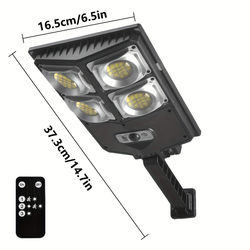 1 Pack | 504/168LED Large Solar Street Light | Ultra Bright | Energy Saving | Three Lighting Modes | PIR Motion Sensor Function | IP65 | Dry Battery Remote Control (Batteries Not Included) Christmas Stocking Stuffer | Garage | Corridor |