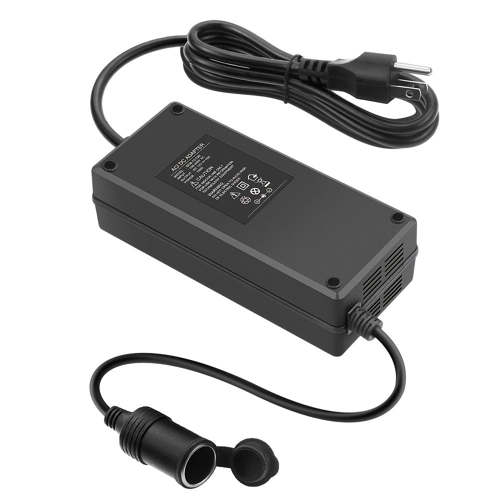 ALITOVE AC to DC Converter 12V 8A 96W, 100V-240V to 12V Power Supply Adapter Car Cigarette Lighter Socket, AC/DC Transformer for Portable Cooler, Massage Cushion, Other Car Devices Under 96W