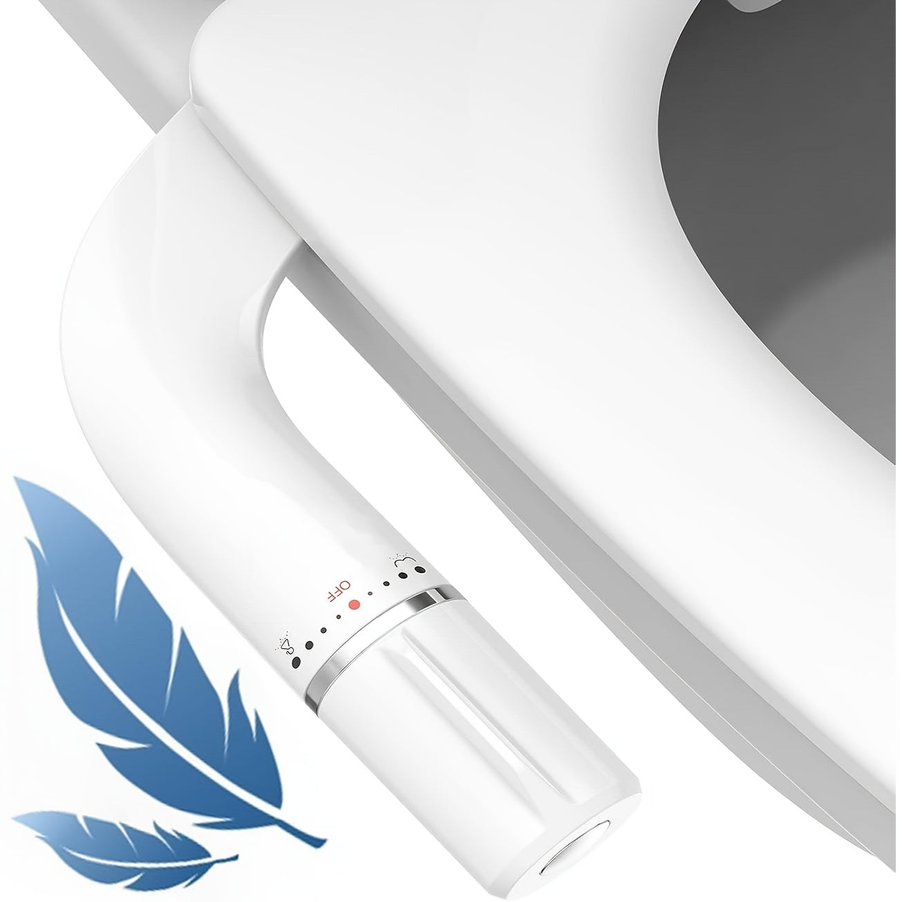 Toilet Attachment – Non-Electric Cold Water Bidet Seat Attachment with Pressure Control, Retractable Self-Cleaning Dual Nozzles for Front & Rear Wash