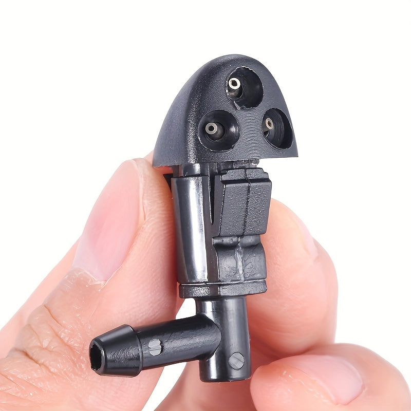 2-Pack Black Car Accessory Plastic Wiper Nozzle, 3-Hole Car Windshield Nozzle, Auto Parts Windshield Cleaning Nozzle