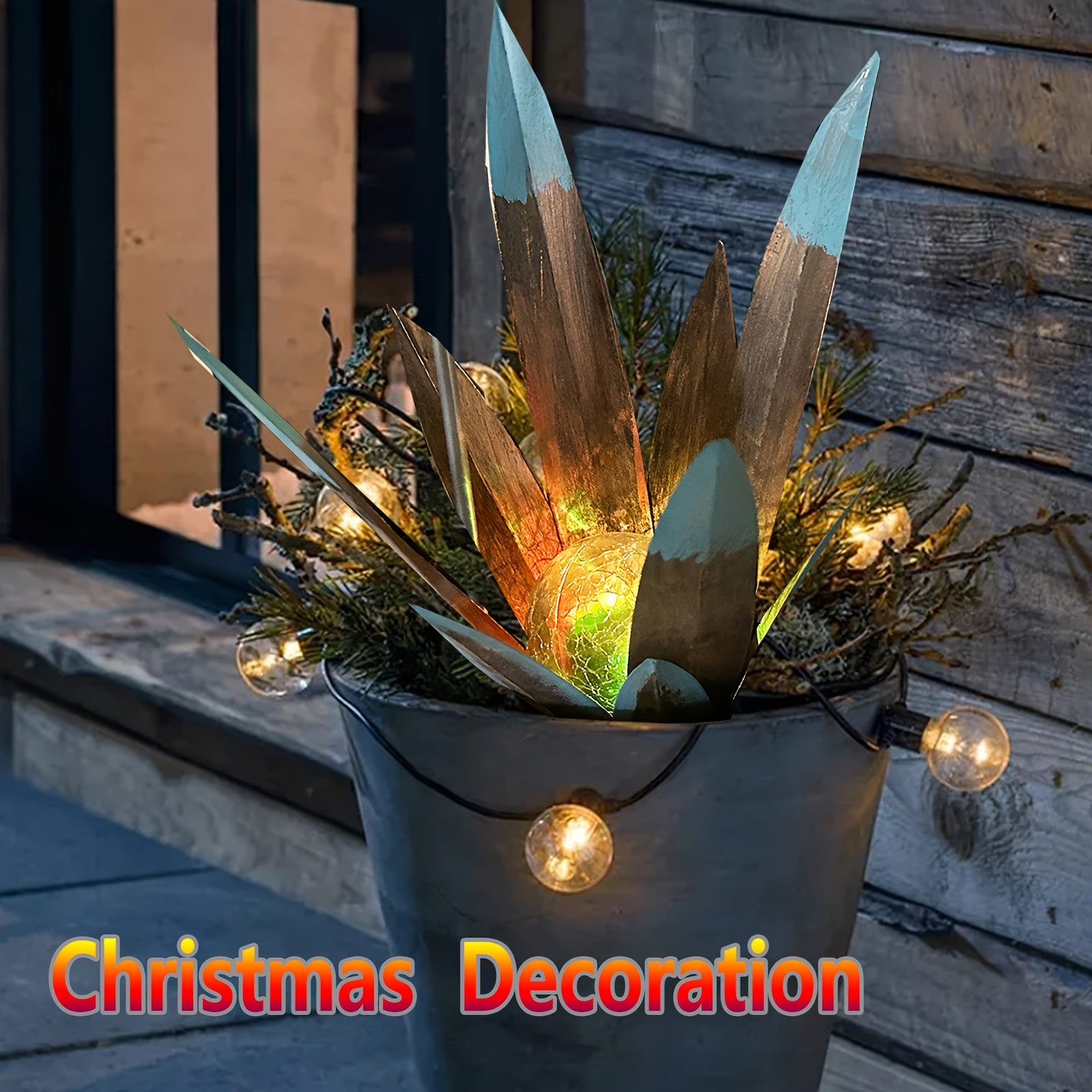 Outdoor Metal Fairy Grass Solar Light Set, 2-Piece, Suitable for Plants and Home Decoration, Perfect for Courtyard and Autumn Outdoor Decoration, Includes One Large Light and One Small Light, Suitable for Lawn Decoration