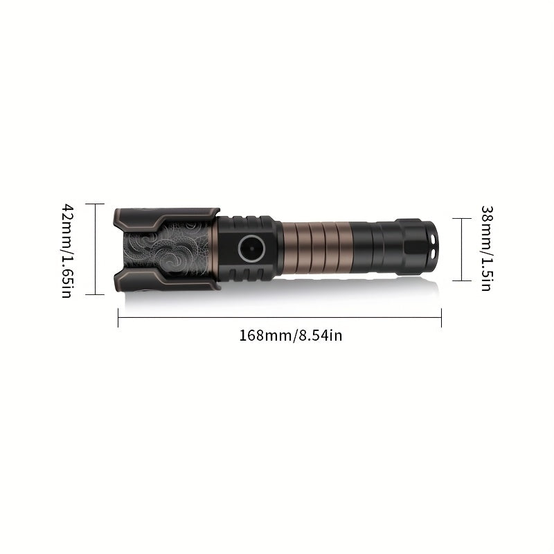 SKYFIRE Mini Flashlight | Ultra-Bright Compact Light | Zoomable | Heat Dissipation | 6-Level Dimmable | Long Battery Life