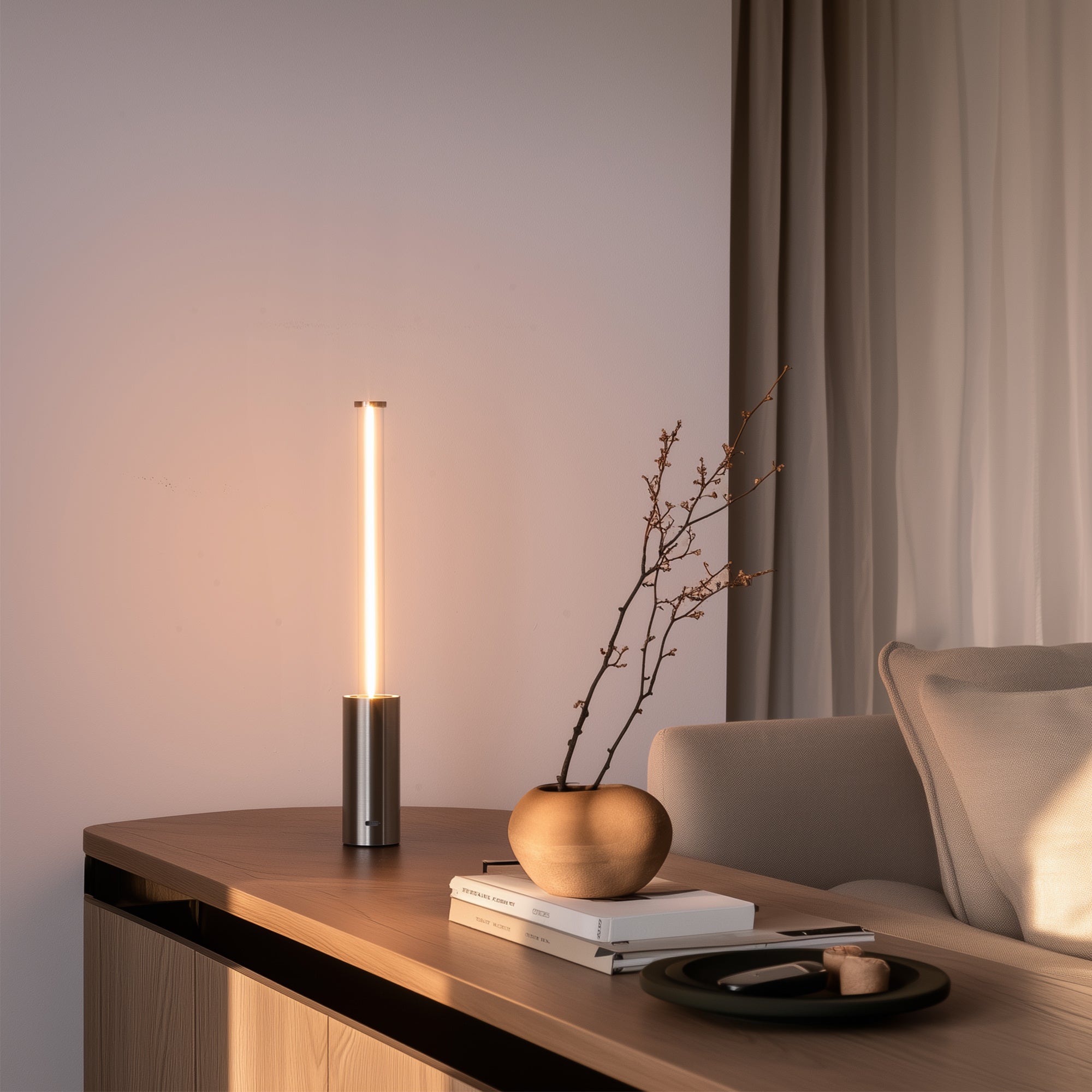Wireless light, small light for small spaces, rechargeable battery-powered light, mini touch light, mood lighting, portable camping light, suitable for restaurants, bars, patios, bedside, bookshelves
