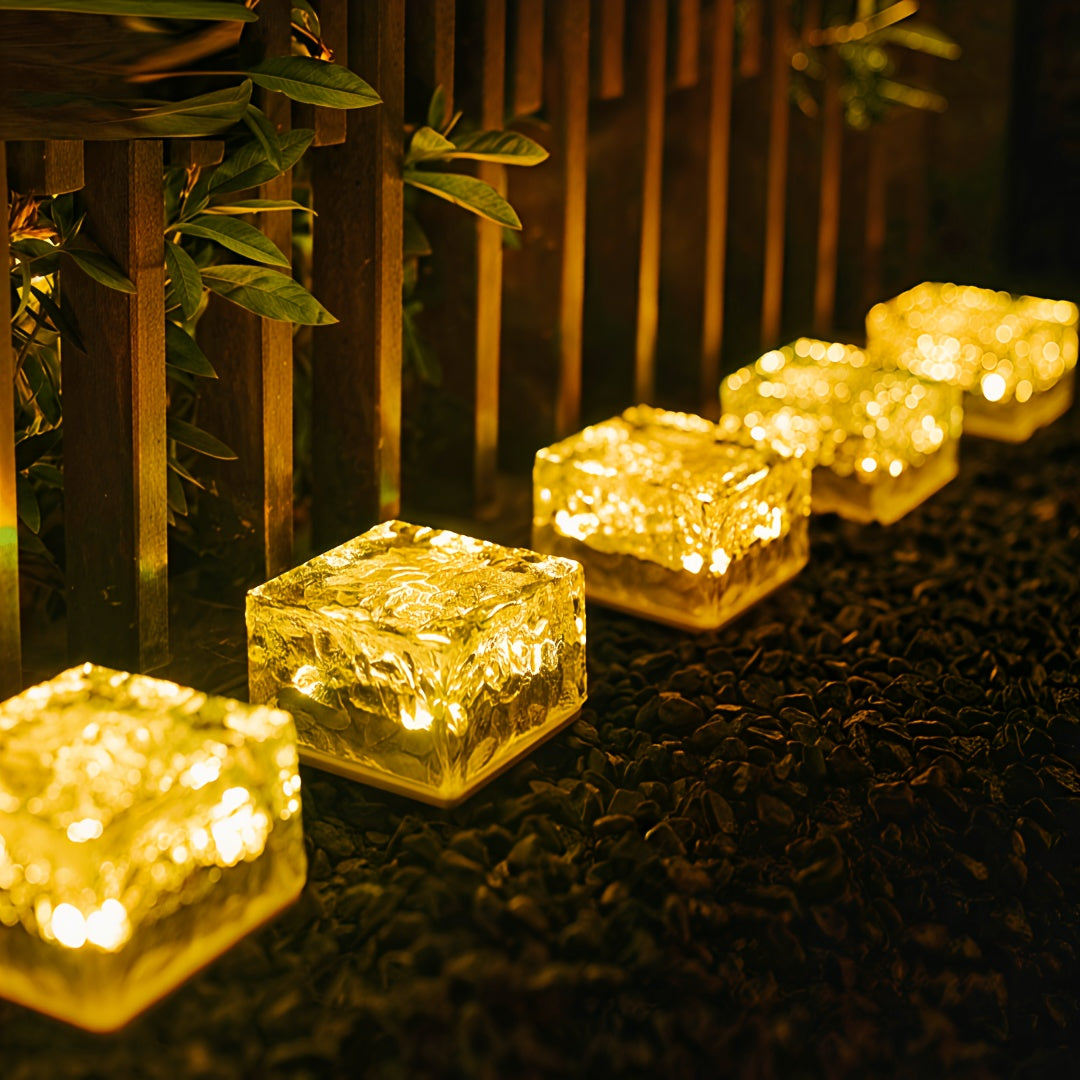 3-Piece Outdoor Solar Step Light, Protection Rating IPX4, Suitable for Balcony, Lawn, Garden, Courtyard and Corridor Decoration; Ideal Choice for Independence Day, Camping, Graduation Season, Wedding and Holiday Decoration