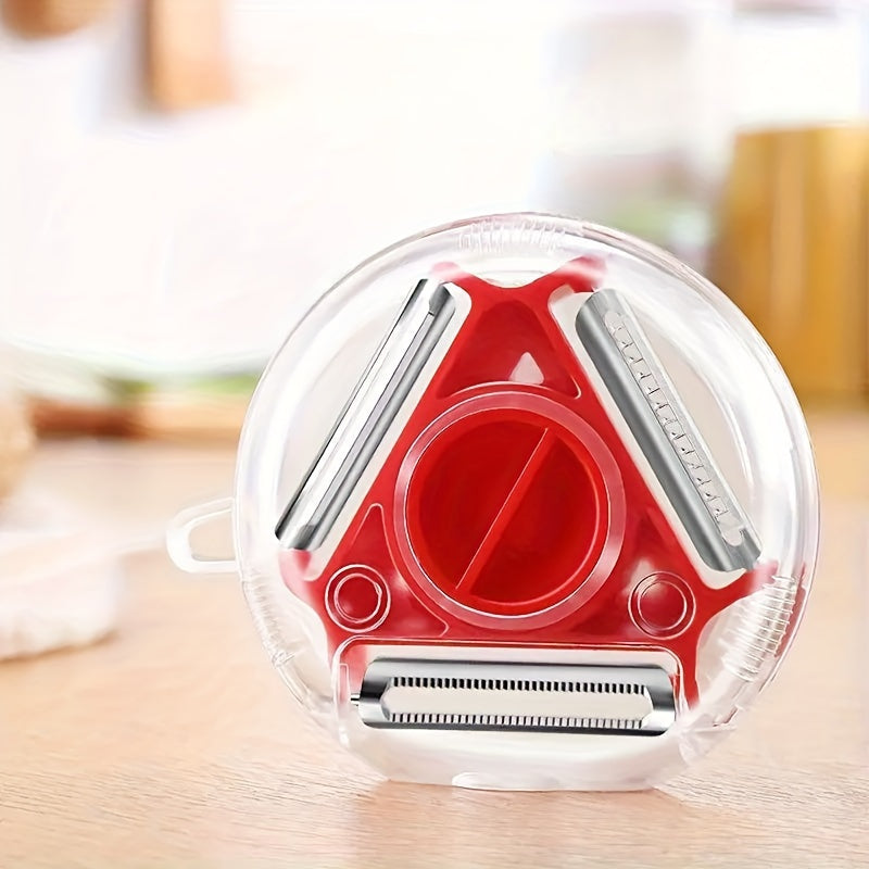 3-in-1 Multifunctional Fruit & Vegetable Peeler, Potato Julienne Cutter, Vegetable Slicer, Grater – Essential for Camping & RV