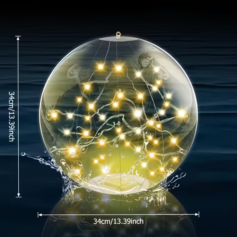 2-Pack Solar Floating Light with Air Pump - Solar Ball Light, Suitable for Pool, Pond Patio Light, Outdoor String Light, Garden Decorative Light, Ground, Party, Courtyard Party, Outdoor Decoration