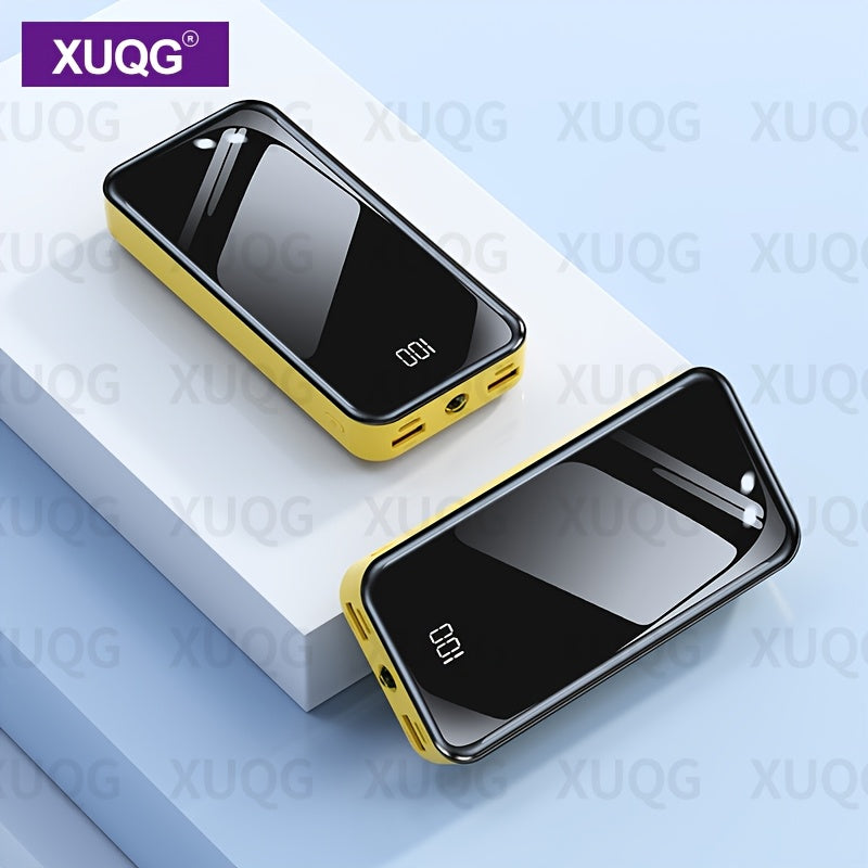 20000mAh Power Bank with LED Power Display, Built-in LED Light, Dual Input/Output, Compact and Portable Mobile Charger