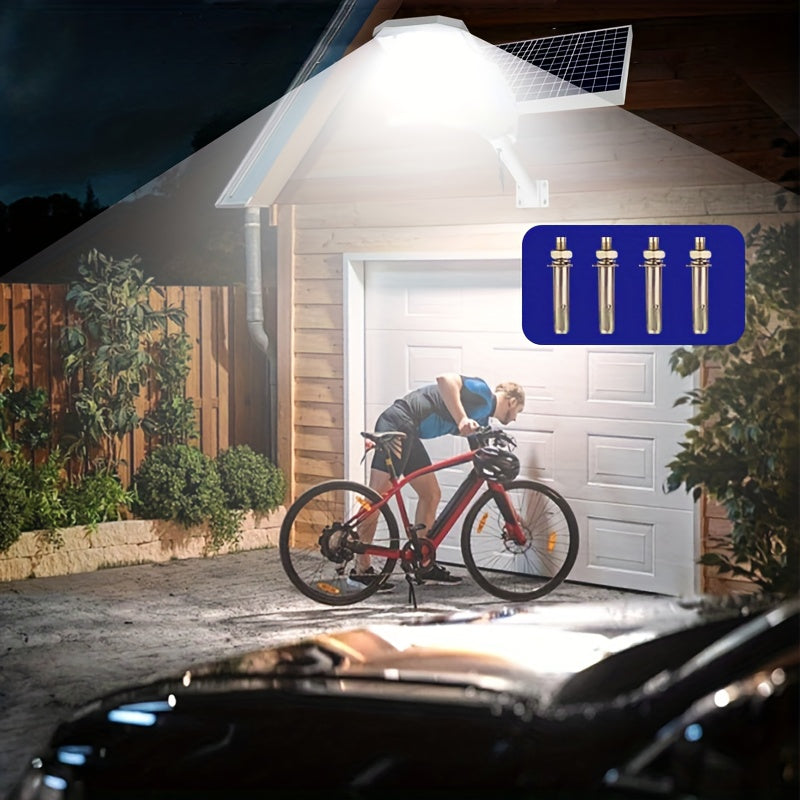 Outdoor High Quality Super Bright Solar Street Light, 18000mAh High Capacity Battery, 6500K Color Temperature Super Bright Curved Solar Street Light, Solar Street Light for Parking Lots, Parks, Road Projects