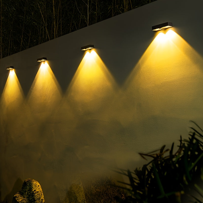 4pcs/6pcs Outdoor Solar Fence Light, Solar Fence Light Outdoor LED, Solar Fence Light Suitable for Outdoor, Backyard/Railing/Steps/Courtyard/Wall and Home Decoration