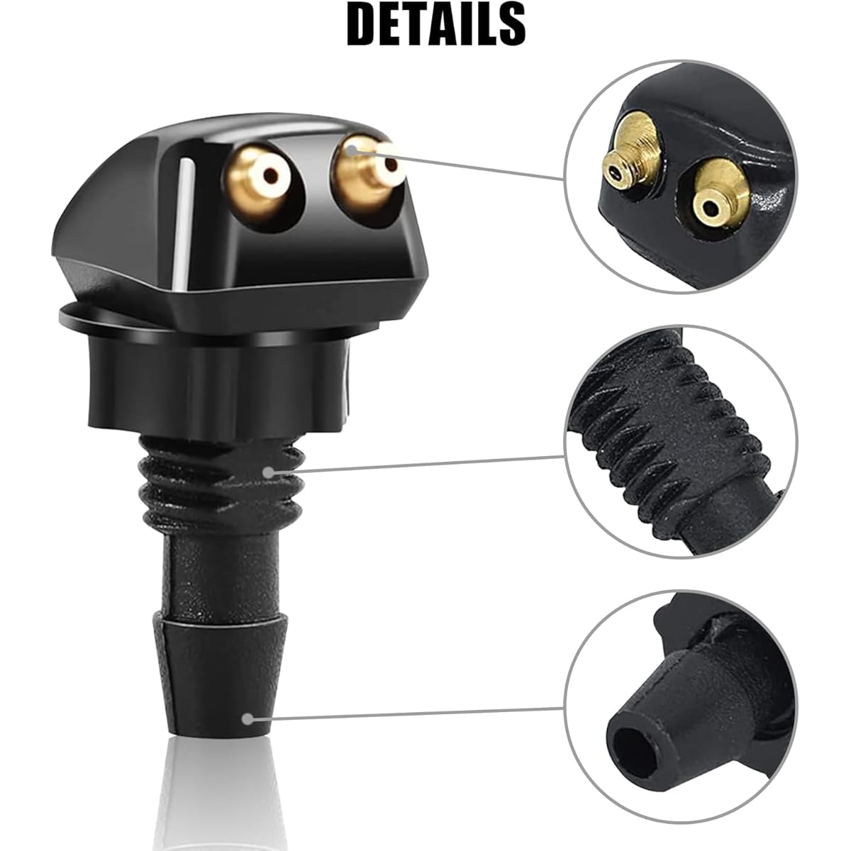 2-Pack Front Windshield Washer Nozzle Set, Wiper Spray Nozzle