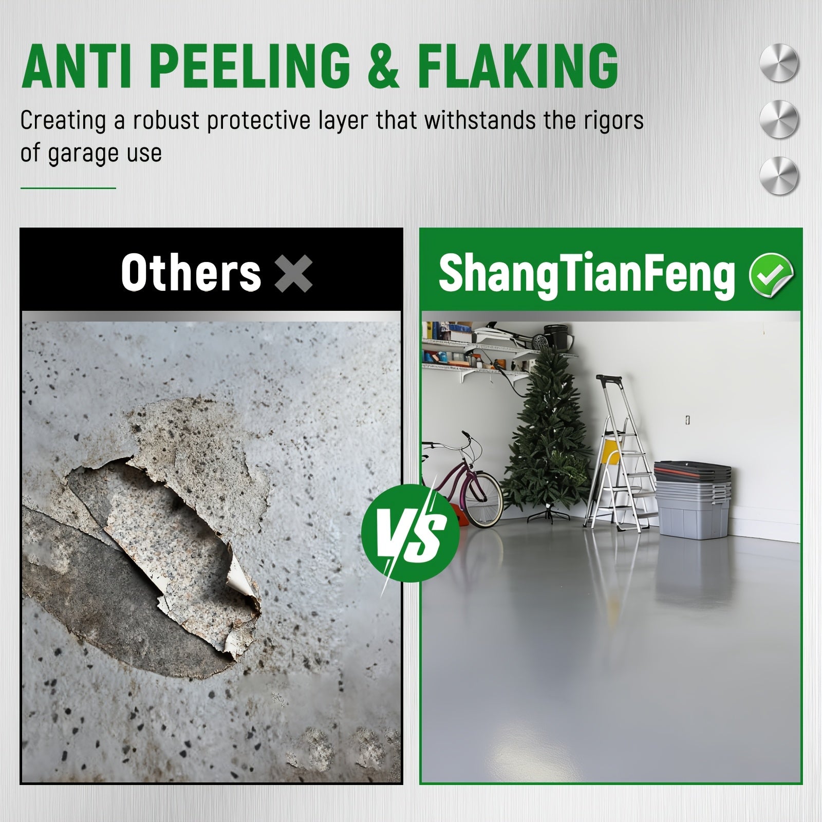 环氧地坪漆，（1加仑 160-200sq.ft），防水涂料，非混合缎面漆，适用于车库，混凝土，内墙，家庭地