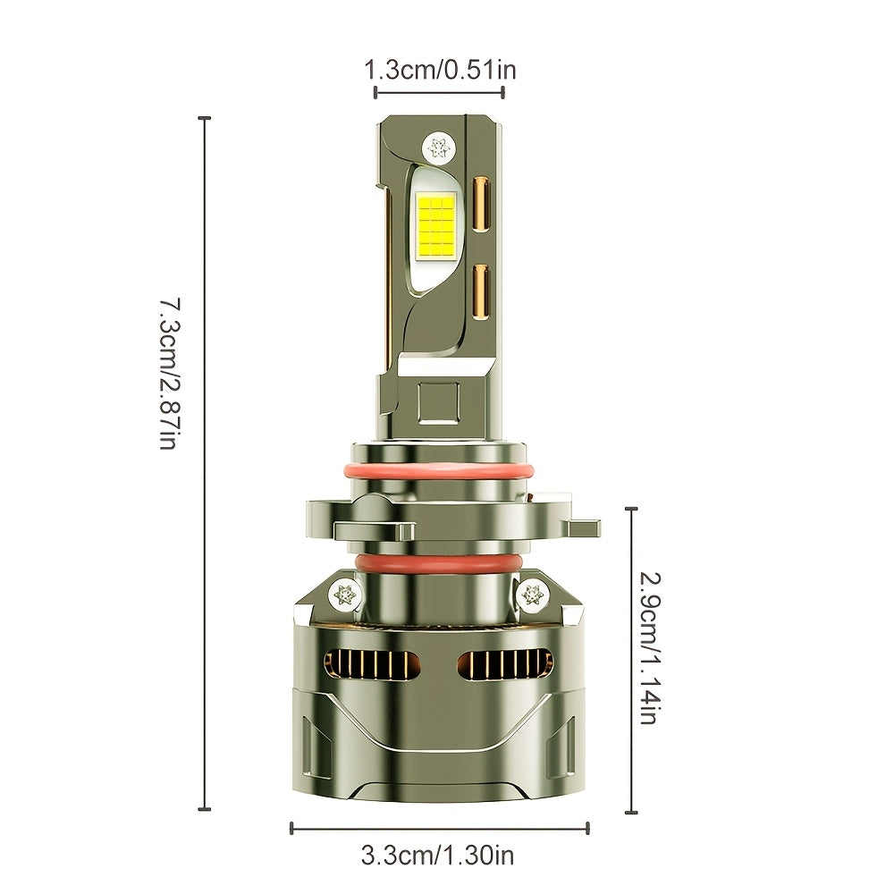 2PCS Super Bright LED Headlight Bulbs 51200LM, 300W High Power 7500K, for Motor Vehicles 9005/HB3, 9006/HB4, H11/H9/H8, H4/9003, H1, H7/H18, 9012/HIR2 Aluminum, Improves Night Driving Safety, External Driver