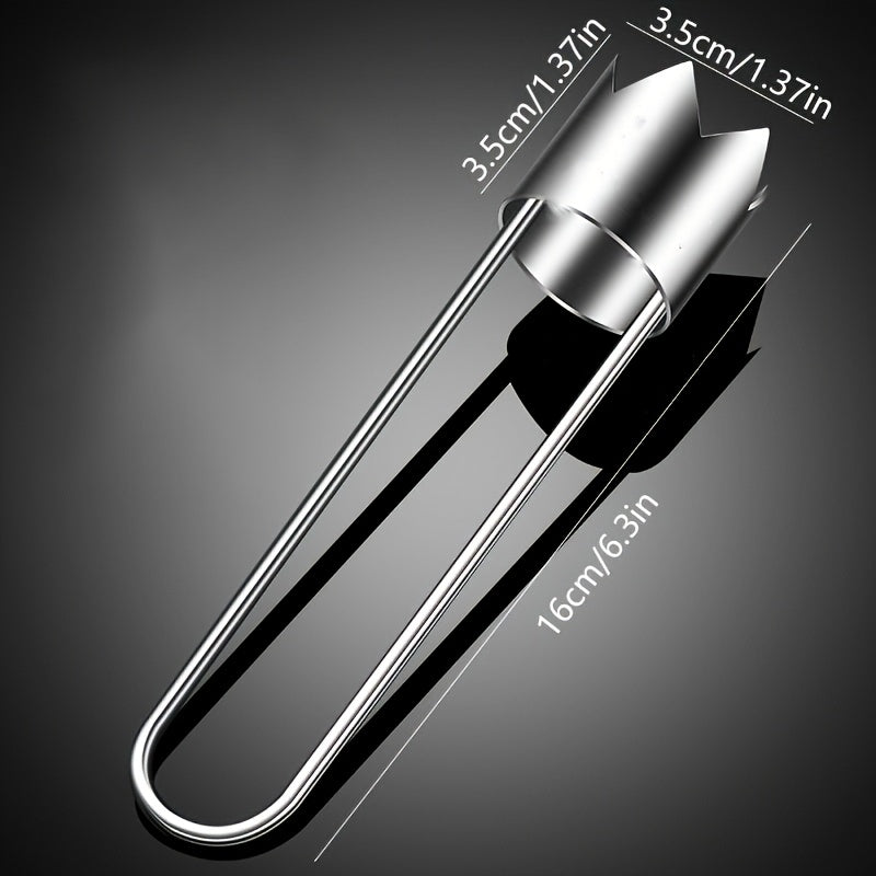 Stainless Steel Pit Remover – Red Bell Pepper Corer, Vegetable & Fruit Seed Cutter, Convenient Kitchen Tool for Fast Removal, Usable in All 4 Seasons