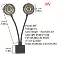 USB Aquarium LED Light, Clip-On Fish Tank Lamp, Full Spectrum Dimmable Plant Grow Light, 360° Rotatable Decorative Lamp