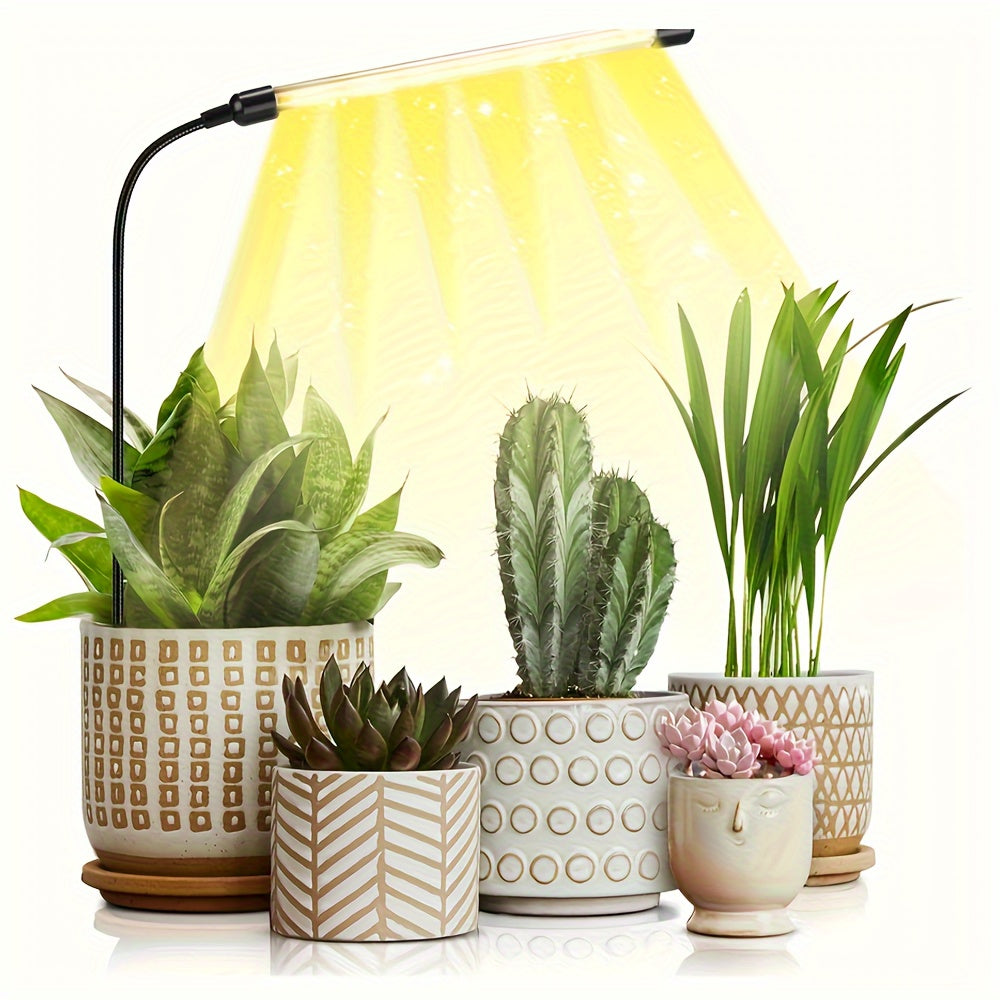 Indoor Plant Grow Light, Full Spectrum LED Plant Light, Suitable for Indoor Plant Growth, Mini Grow Light with Auto Timer & Flexible Gooseneck, 6000K Full Spectrum Gooseneck Grow Light, 1pcs/2pcs/3pcs