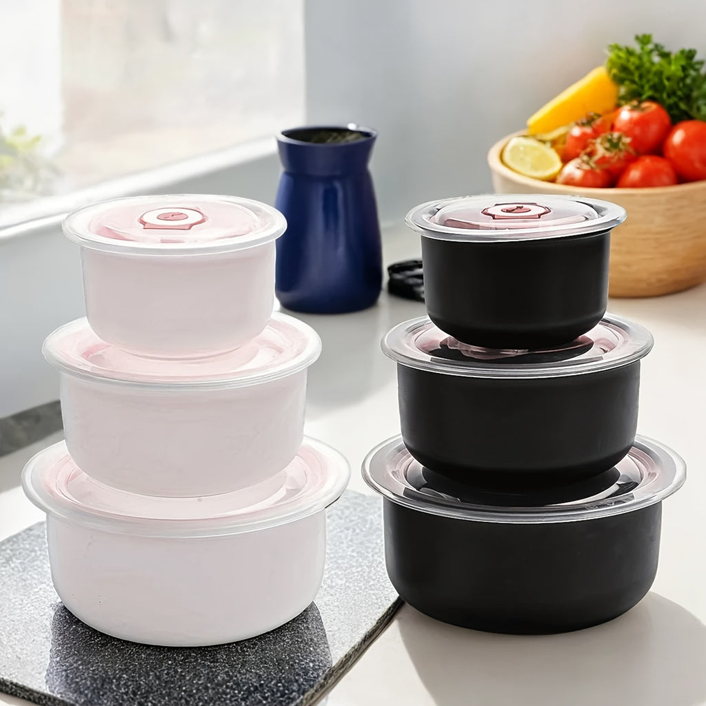 3 Pack Sealed Food Storage Containers, Fresh Keeping Small Bowls, Multi-size Airtight Food Containers