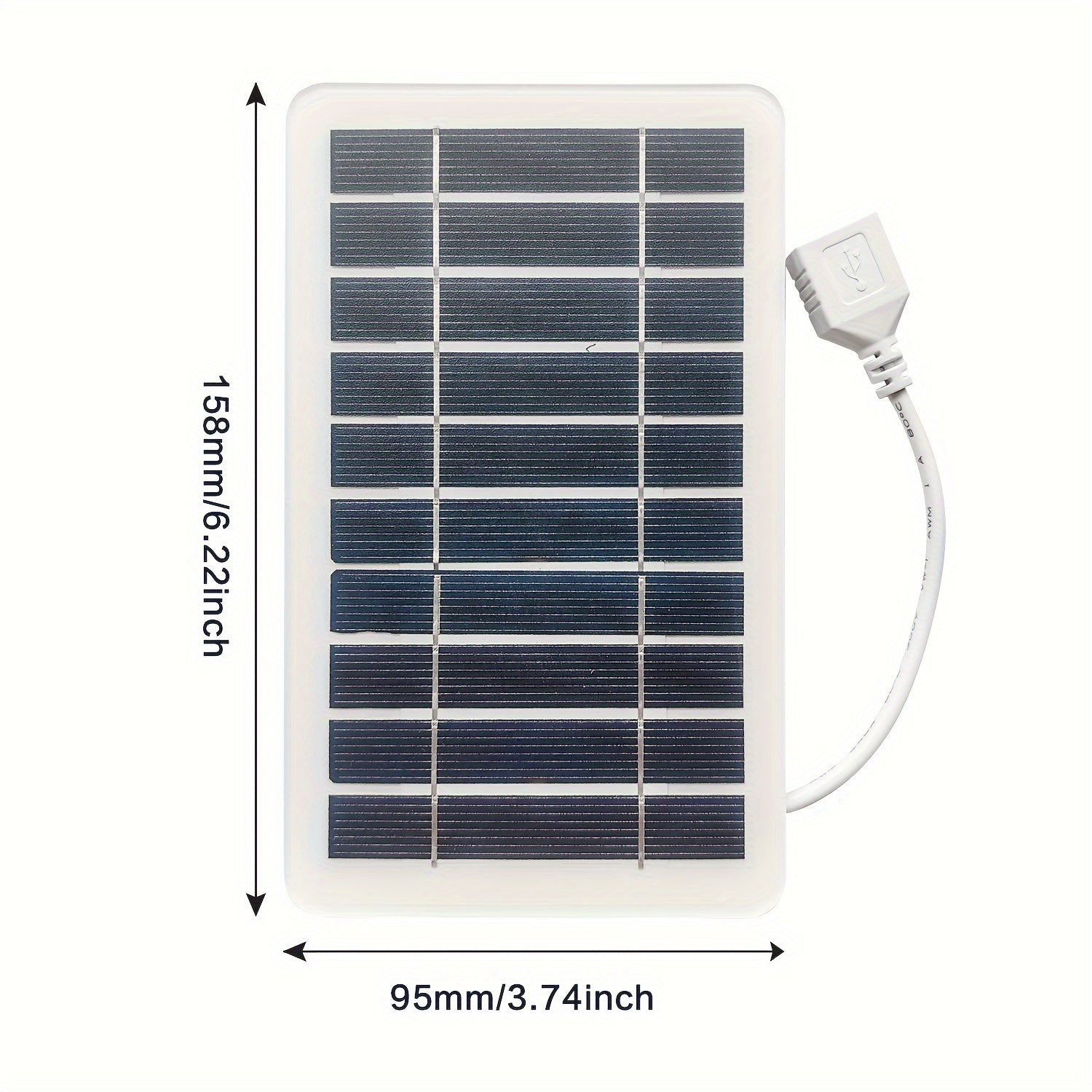2W USB太阳能充电器，便携式太阳能板适用于手机充电及户外应急电源，兼容iPhone、安卓设备，适用于露营、徒步、旅行及家庭停电时的移动电源