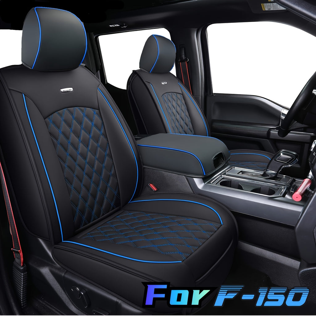 Leatherette Seat Covers for Ford F150, Fits 2015-2025 F150 Super Truck and 2017-2025 F250 F350 F450 Super Truck Cab Pickup
