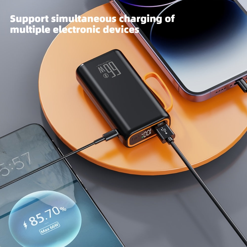 15800mAh Portable Power Bank, 66W Fast Charging Portable Charger, Dual USB Input and Three USB Output, Digital Display Screen, Suitable for iPhone 17/ 16/ 15/ 14/ 13/ 12 and More, Outdoor Emergency Backup, Travel Power Bank, Onthego Charging, Modern