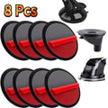 1-Pack / 3-Pack / 8-Pack Dashboard Adhesive Mount - Round Sticky Suction Cup Base Adapter Plate for Dashcam, Tomtom GPS, Smartphone Console, Car Phone Holder, GPS Suction Cup Mount Accessory, for Self-Adhesive Suction Cups