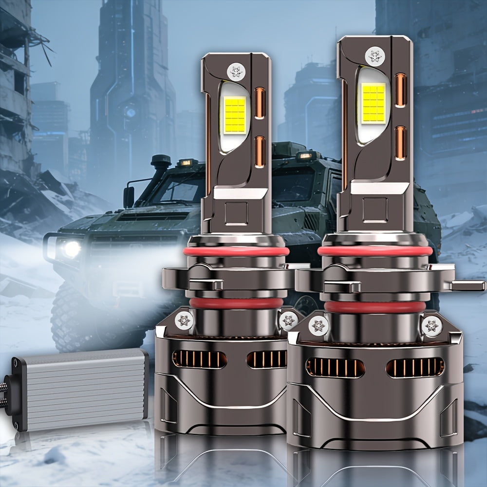 2PCS LED Car Lights - 9012/9006/9005, H11/H7/H4/H1 - 40000LM, 350W High/Low Beam, 6500K Cool White Light, 12-24V, No Battery Needed, Fast Heat Dissipation, Shining Bright Car Headlights