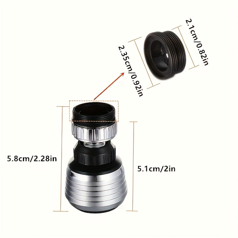 1pc Home Kitchen 360° Rotating Water-Saving Faucet – Aerator, Diffuser, Faucet Nozzle Filter, Adapter