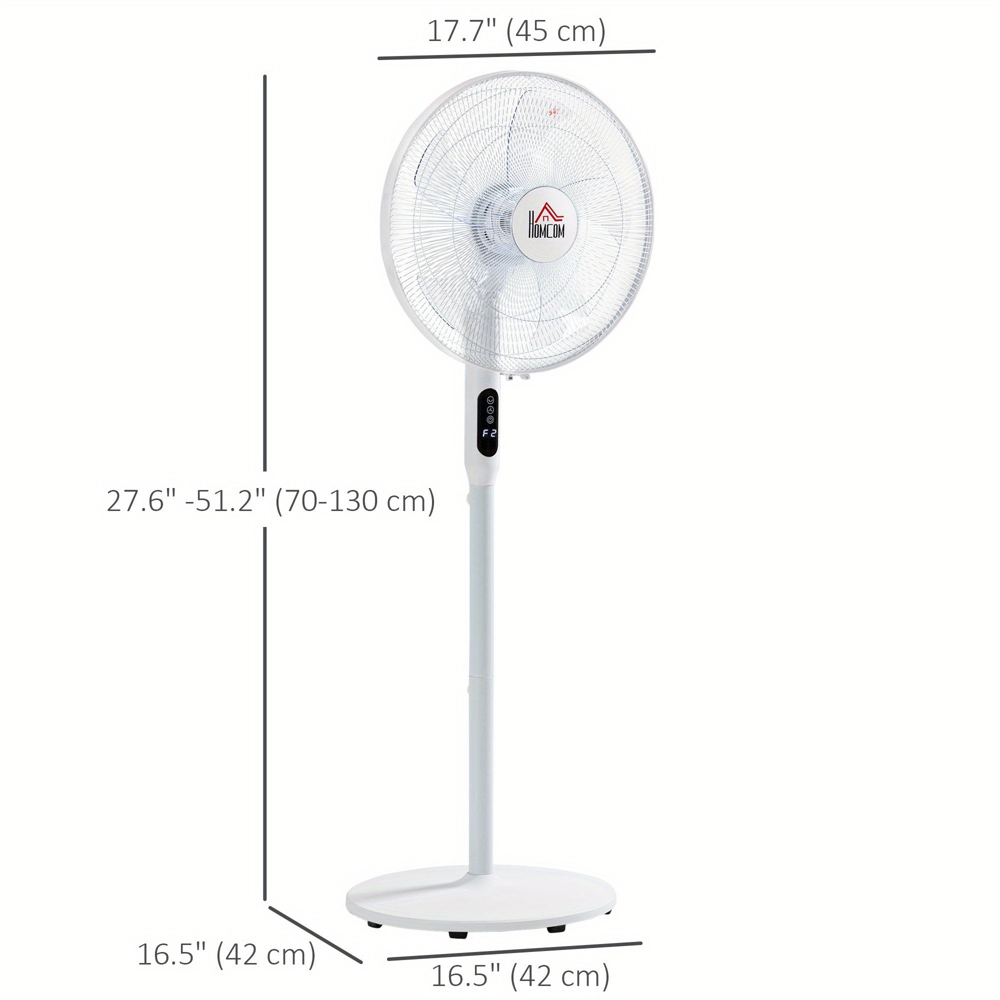1pc HOMCOM 824-033WT Floor Standing Fan