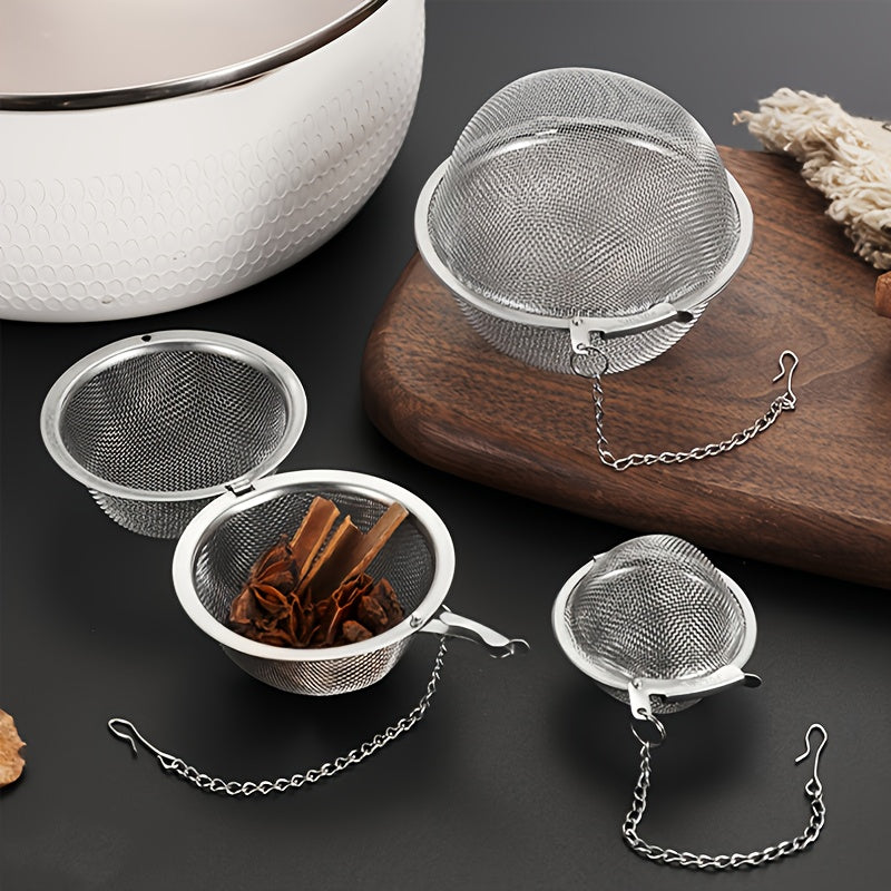 1-Pack 304 Stainless Steel Spice Ball – Tea & Soup Infuser, Hot Pot Spice Filter, Creative Mesh Tea Strainer, Kitchen Gadget