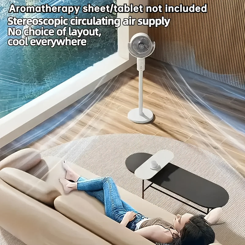 Height Adjustable Fan, 5 Wind Speed Levels, Type-C Charging Port, Lithium Battery Powered, Remote Control Operation, USB Charging Port, Perfect Christmas Gift