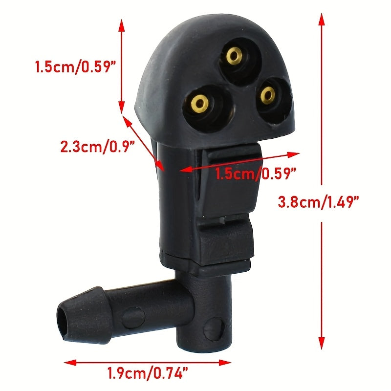 One Black Auto Part Plastic Wiper Nozzle 3-Hole Car Windshield Nozzle Auto Accessory Windshield Cleaning Nozzle