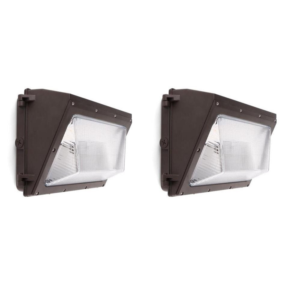 30/45/63 Watt LED Wall Light Pack, 3 Color Temperature Outdoor LED Wall Light Pack, AC Voltage 100-347V, 8190 Lumen Waterproof Outdoor Light, Suitable for Garage, Warehouse, Garden (1/2/4-Pack)