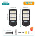 2 Pack Outdoor Solar Light, Home Backyard Dusk-to-Dawn Floodlight, with Wide Angle Motion Sensor, Remote Control, Solar Wall Light, Perfect for Commercial Courtyards, Gardens, Villas, Shop Entrances, Plazas, Sports Fields