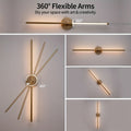 No-Disassembly Wall Light / 360° Rotating Wireless Wall Light, Powered by Removable Rechargeable Battery: 3000K-6000K Multi-Level Brightness, Touch & Remote Control Wall Light / Mirror Light, with Memory Function and Timer