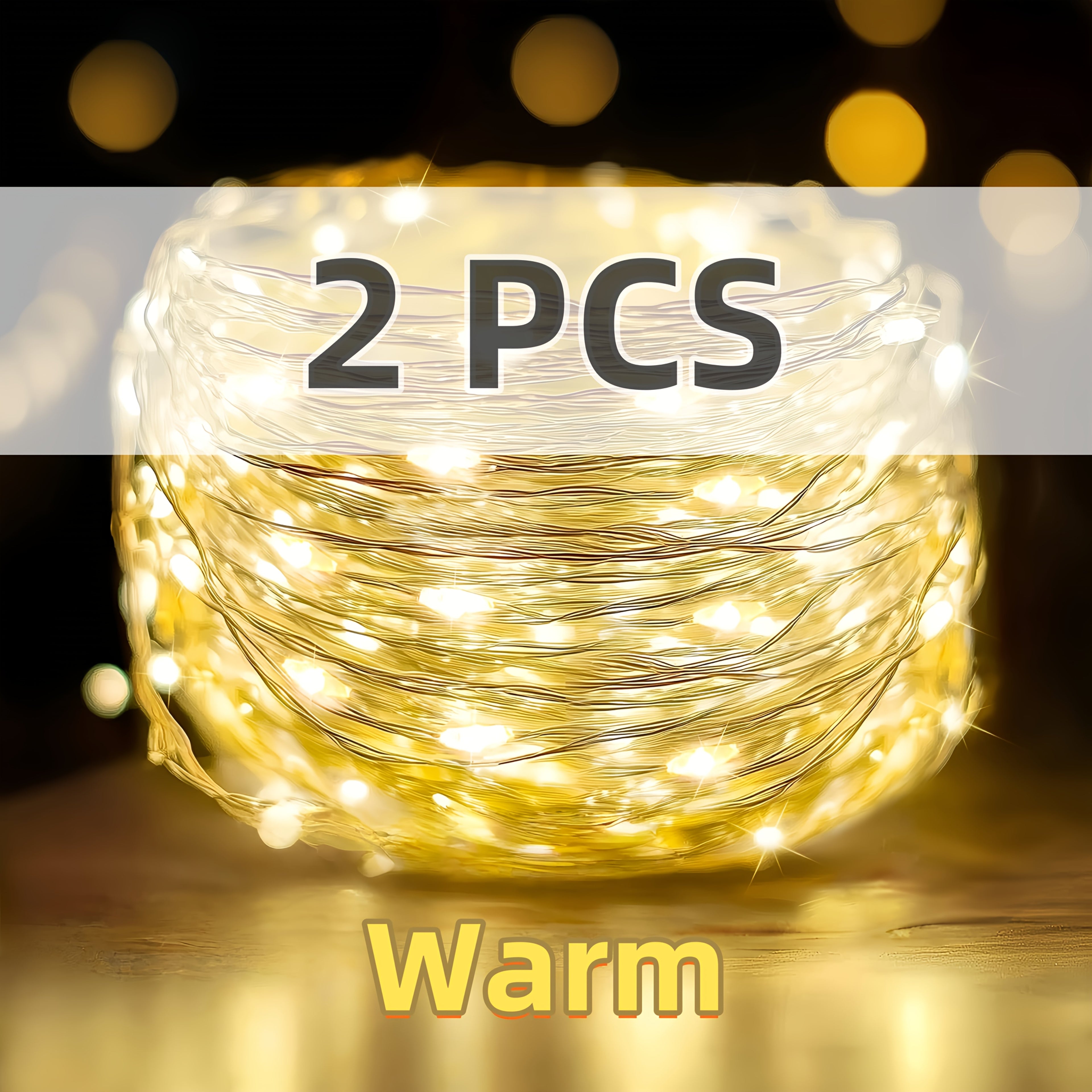 2/4/6件规格为2米/78inch20LED(常亮)仙女灯铜线灯串，花环、花卉、蛋糕桌装饰氛围小彩灯，适用于卧室、圣诞节、万圣节、婚礼、节日派对装饰，万圣节装饰，圣诞节装饰，DIY制作