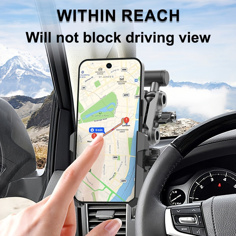 New Off-Road Vehicle Phone Holder, Universal Off-Road A-Pillar Handlebar Armrest Phone Holder, Truck A-Pillar Phone Holder, Car Aluminum Alloy Support Rod Phone Mount