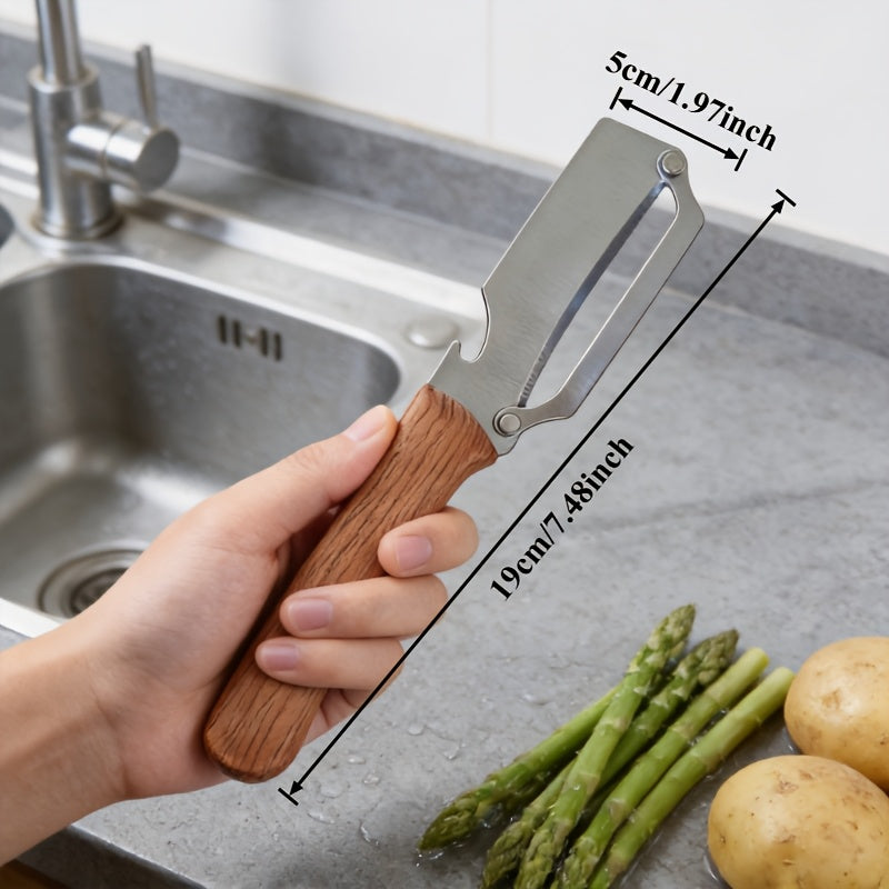2Pcs Kitchen Grater Peeler, Multifunctional Vegetable Fruit Shredder with Stainless Steel Blades, Efficient Household Cooking Gadgets, Perfect Holiday Gift Choice